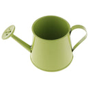 Pastoral Style Colorful Metal Tin Flower Pot Mini Bonsai Watering Can Green