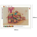 5D DIY Full Drill Diamond Painting Cute Elephant Cross Stitch Embroidery