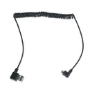 90 Degree 1.2m 4Ft USB2.0 Male to Micro USB Spring Charging Data Cable Wire
