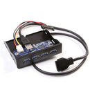 20 Pin Motherboard 4 Port USB3.0 Internal Hub 3.5 Inch Floppy Drive Bay Fro U3V9