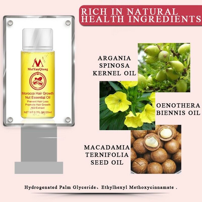 MeiYanQiong Morocco Nuts Hair Fast Powerful Growth Essence 3PCS Preventing  Q2Z9