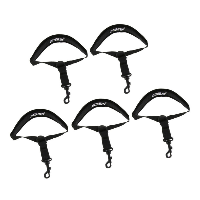 5Pieces Adjustable Saxophone Neck Strap For Sax Accessories Parts Black