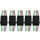 6 Pin Way Car Waterproof Electrical Connector Plug with Wire AWG 5 Pairs