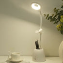 1X(Newest Design Led Table Lamp Dimmable Smart Press Usb Desk Lamp With Pen