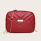 Women Simple Leather Crossbody Bag Chain Shoulder Messenger Handbag (Red) A#S