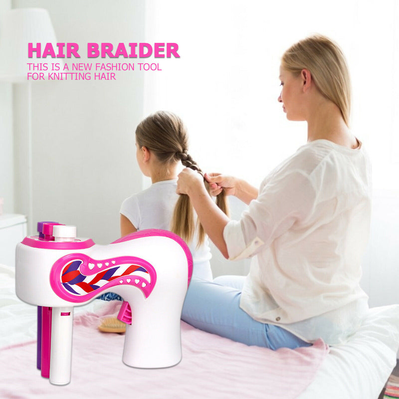 DIY Hairstyle Twist Roller Electric Tool Automatic Hair Braider for Women Girls