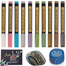 10pcs Metallic Marker Pens for Craft Art Marker for Wedding Guest Book, Photo