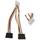 4Pin IDE Molex to 2 Serial ATA SATA Y Splitter Hard Drive Power Supply Ca Kw