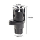 Car Dual Cup Holder Sunglasses Phone Organizer Water Bottle Holder (Black) A