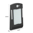48 LED Solar Light PIR Body Sensing Waterproof Yard Path Wall Lamp (Black)