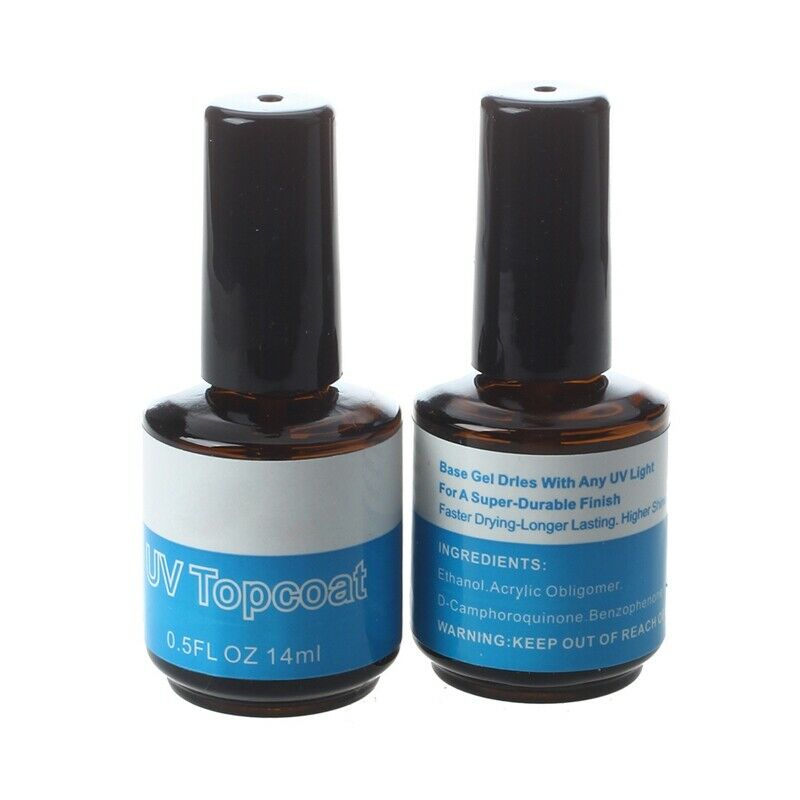 2 Kit Nail Enamel UV Lower glue nail decoration false manicure X4M1