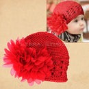 Cute Flower Baby Cap Kids Newborn Toddler Girl Knit Crochet Beanie Hat Acc ENY