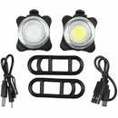 Ultra-Bright USB Rechargeable Bike COB LED Head Front Rear Tail Clip Warnin
