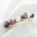 6 Pcs/Set Fashion Retro Geometric Natural Stone Hairpin Temperament Spring