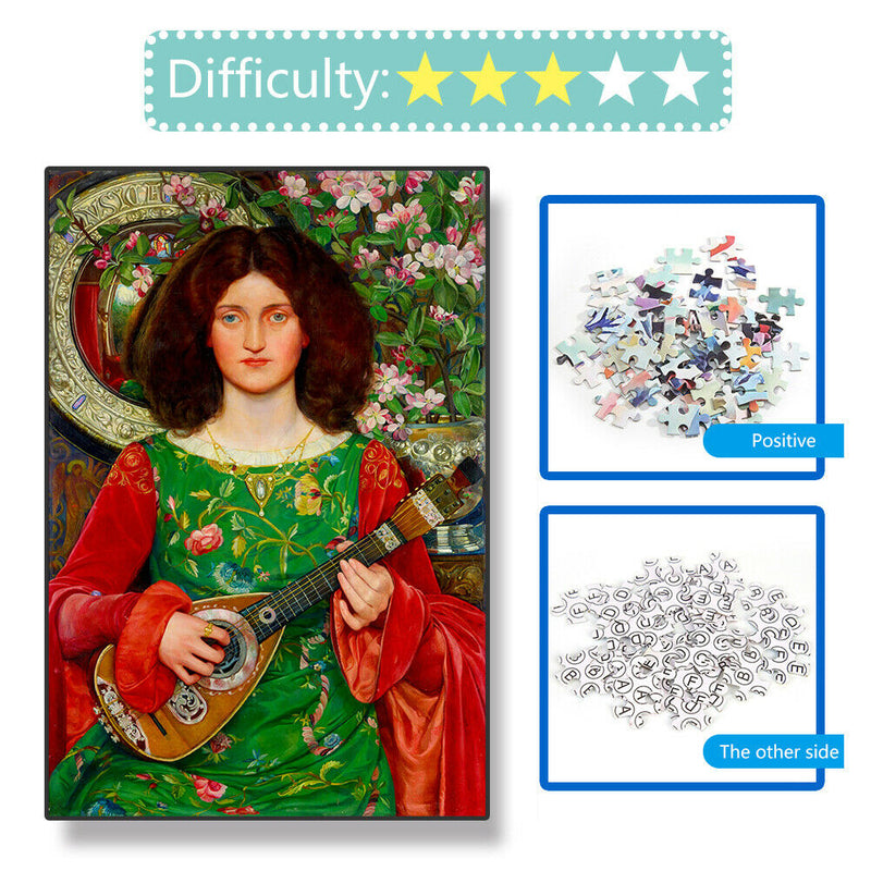 1000pcs DIY Woman Playing Piano Jigsaw Oil Painting Assembling Picture Toys