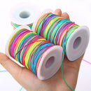 100m Rainbow Colourful Elastic Cord 1mm Thread Stretch String Craft DIY Jewelry