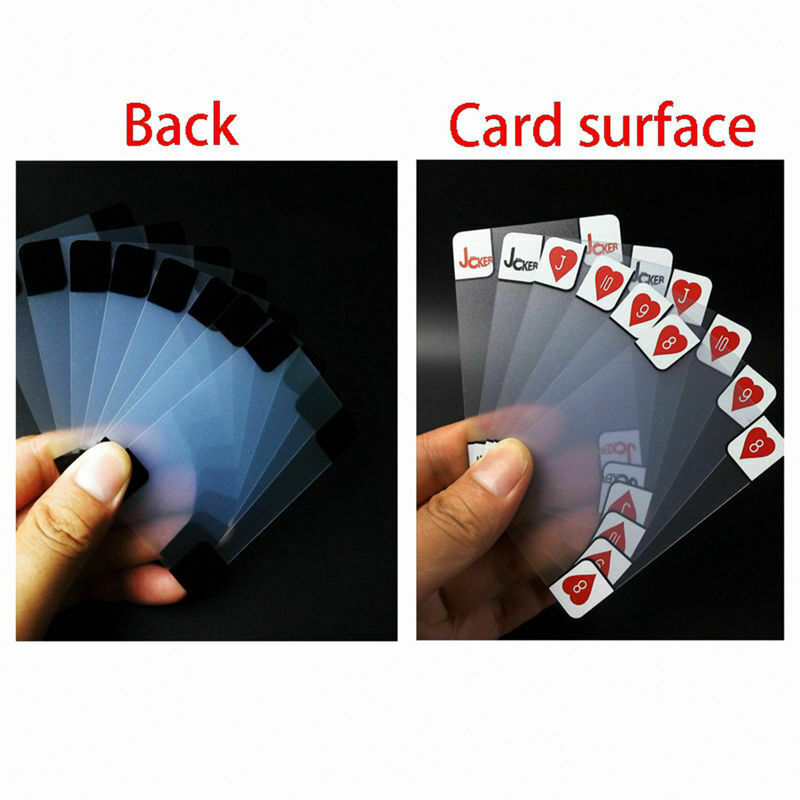 Creative Transparent Plastic Waterproof Poker Novelty Poker Index Playing C P8U5