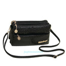 New Black Crocodile Pattern Shoulder Bag Women Lady Messenger Cross Body Handbag