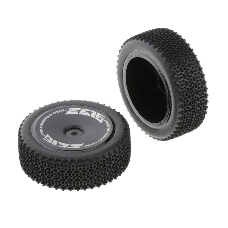 1 Pair RC Car Tire, RC Front Tyre  Wheels Compatible for Wltoys 144001