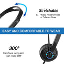 Computer Headset, USB/3.5mm Wired Headphone with Microphone for Call Center