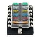 12 Way Blade Fuse Box Holder with Indicator Kit for Car Boat Truck 32V