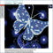 Butterfly Painting 5D Diamond Mosaic Embroidery DIY Cross Stitch Kit(Blue)
