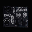 Cat Dog Paw Print Silicone Clear Rubber Stamps Seal Scrapbooking Album Card