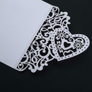 10Pcs Romantic Wedding Card Invitation Delicate Carved Heart Decorations