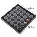25Pots Empty Box Nail Art Rhinestone Storage Case Holder Box Gems Display Tool