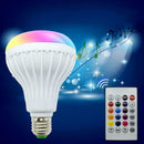 LED Bulb RGB Light Wireless Bluetooth Audio Speaker Music Playing Dimmable Lamp