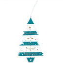 Wood Christmas Decor Tree Pattern Ornament Pendant Home Party Accessory (D) A