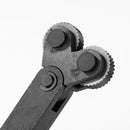 7pcs Steel Dual Wheel Knurling Tool Set with Diagonal Linear Knurl Wheel