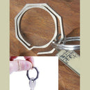 Keyring Octagon Titanium Alloy Tc4 Ti Hook Outdoor Clip Kit Buckle Keychain Y5C8