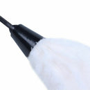 1pc Fashion Turkey Feather Duster with Black Plastic Handle Cleaning Tool(w