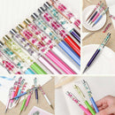 Metal Dried Flower Ballpoint Sign Pen Stationery School Office Writing Kids Tool