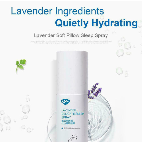 100ML Lavender Pillow Sleep Spray Soothe Mind Body Essential Insomnia Oil P7N7
