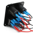 3 Gang Waterproof USB Toggle Automotive Switch Panel LED Car Marine Rocker B Gw