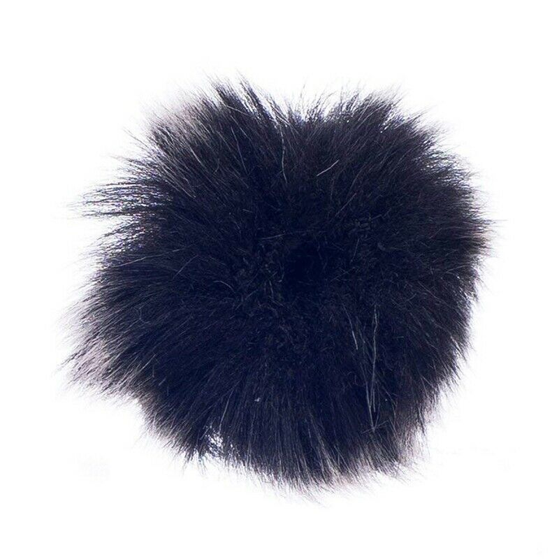 Black Fur Microphone Windshield For Lapel Lavalier Microphone