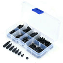 M3 Nylon Black Hex M-F Stand off Set Spacers/ Screw/ Nut Assorted Kit Box 180PCS