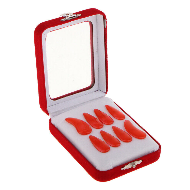 8 pcs Groove Guzheng Finger Picks Fingernails for Kids Children Small Red
