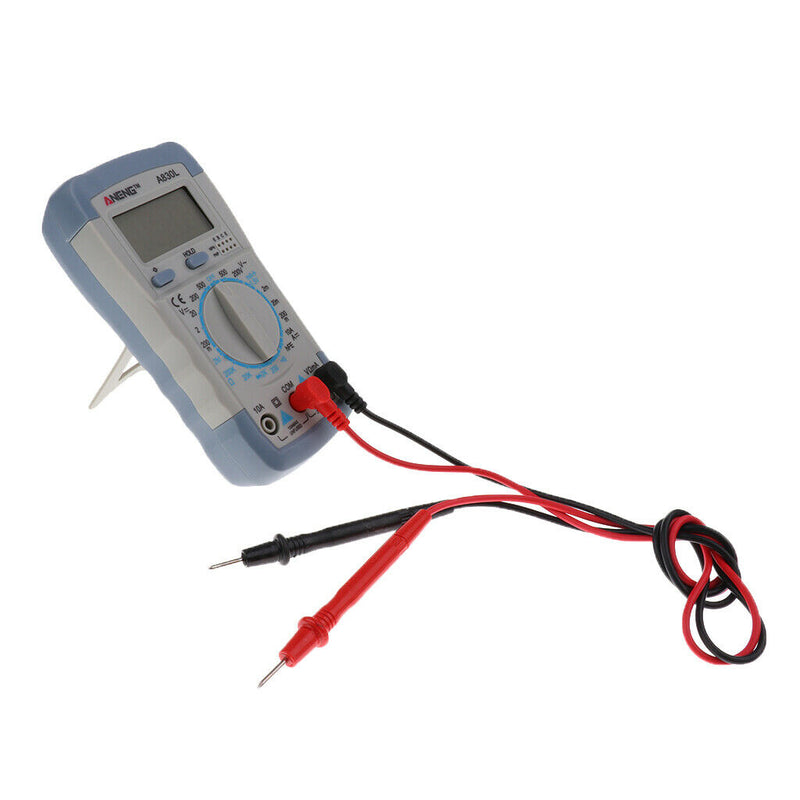 Digital LCD Multimeter Measuring Device DC AC Voltage  A830L- Gray \u0026 White
