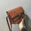 New Women Retro Oil Skin Small Square Bag Belt Pliers Shoulder Messenger Ba