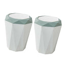 2Pcs Rubbish Garbage Bin Trash Can Swing Lid Bathroom Living Room Hotel