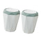 2Pcs Rubbish Garbage Bin Trash Can Swing Lid Bathroom Living Room Hotel