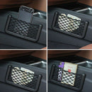 Car Seat Side Back Storage Net Bag Phone Holder Pocket Organizer Black Delu