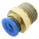 3 Pcs PT 1/4" Male Thread to 6mm Put in Fitting Dual Way Pneumatic Adapter K2K3