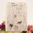 Festive Bottle Cup Silicone Stamp Seal DIY Scrapbooking Photo Album DecorativeME