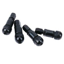 4pcs Metal Car Tire Valve Stem Caps Titanium Spare Tire Covers (Black)