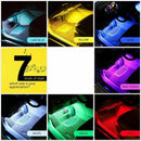 Car LED Strip Light, RGB 4pcs 48LED Multicolor Music Car Interior Lights Un