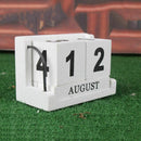 Home Daily-use Manual Wooden Combination Small Desk Calendar Desktop Decora F4I6